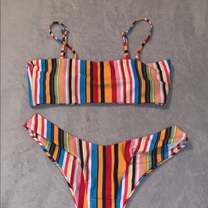 striped bathing suit